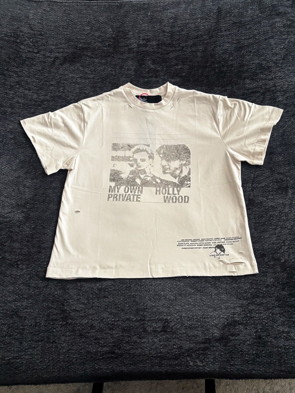 Beige/White Distressed Vintage PALY Hollywood Lost Angels T-Shirt